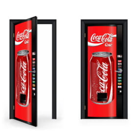 Red Coke Vending Machine Door Sticker