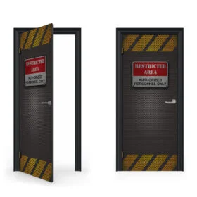 Restricted Area Door Sticker