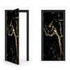 Gold Black Marble Door Sticker