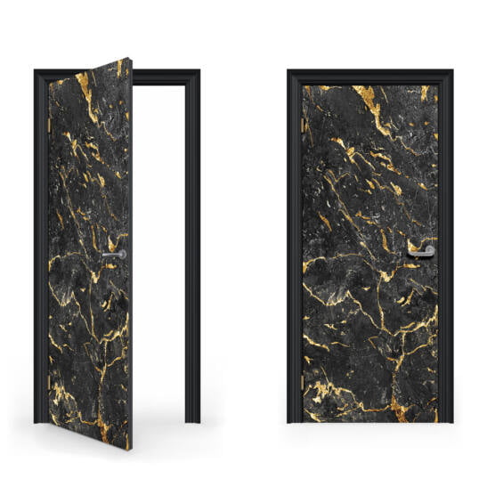 Gold Marble V2 Door Sticker