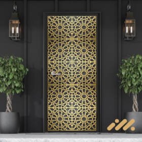 3D Islamic Gold Pattern Door Sticker