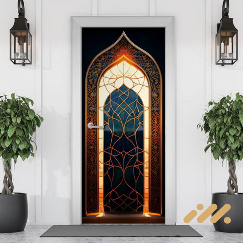 Ai Islamic Dome Door Sticker