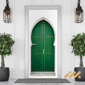 Green Islamic Dome Door Sticker