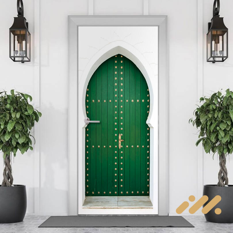 Green Islamic Dome Door Sticker