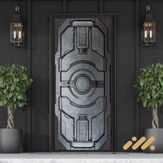 Sci Fi Space Door Sticker