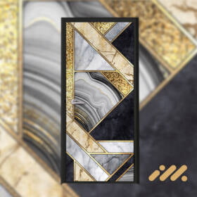 Geometric Marble V2 Door Sticker