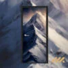 Mountain Snow Ai Door Sticker