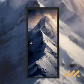 Mountain Snow Ai Door Sticker