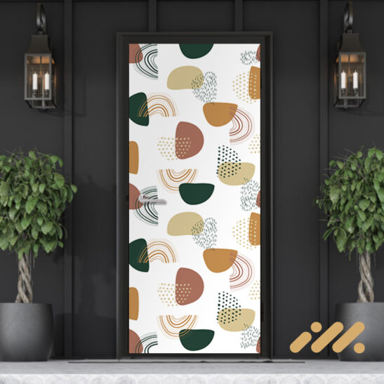 Abstract Art Pattern Door Sticker