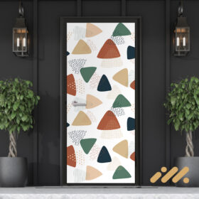 Abstract Triangle Pattern Door Sticker