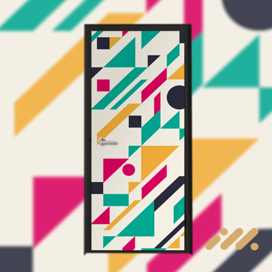 Modern Abstract Pattern Door Sticker