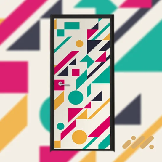 Modern Abstract Pattern V3 Door Sticker