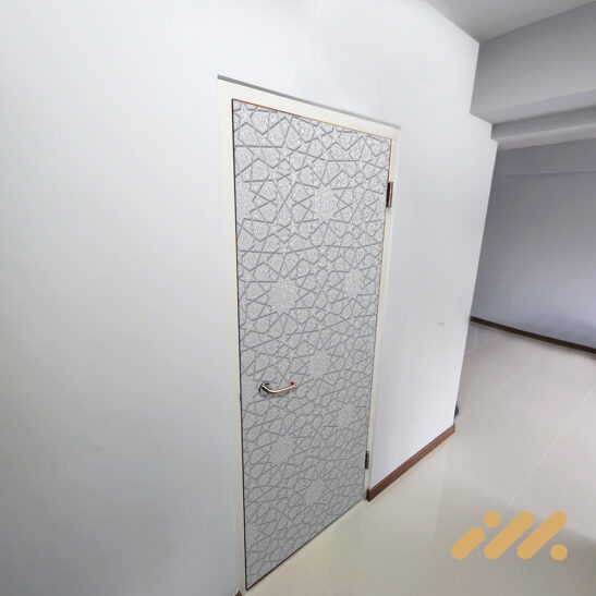 Alternative view of Islamic Pattern V8 Silver Door Sticker